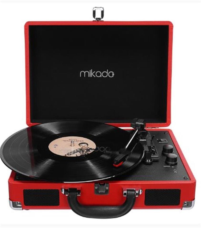 Mikado Nostalgia MN-P317 Kırmızı Pikap+Rca+Bluetooth Destekli Müzik Kutusu