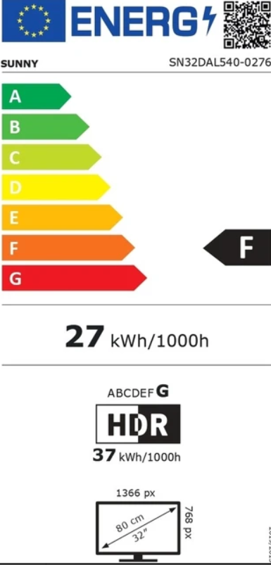 Sunny SN32DAL540 HD 32'' 82 Ekran Uydu Alıcılı webOS Smart LED TV