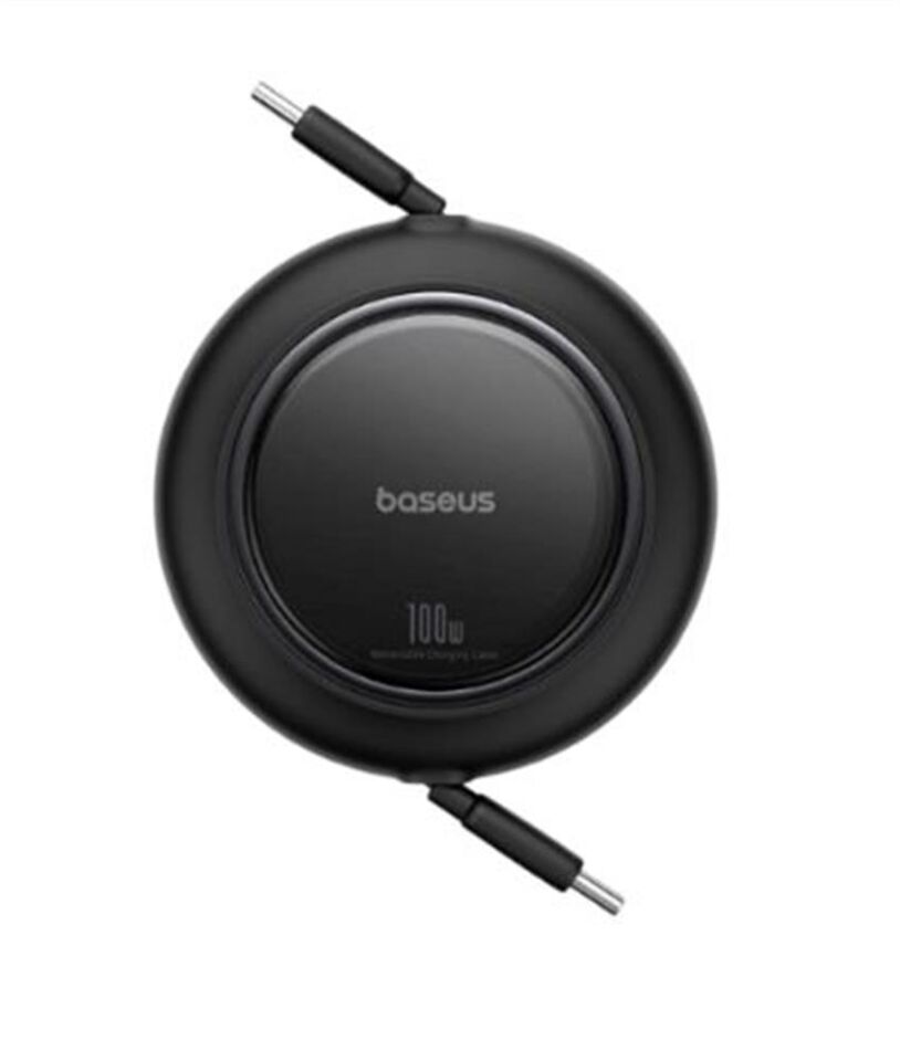 Baseus P10364500113-00  Free2 Pull Mini Kablolu USB-C 100W Şarj Kablosu Siyah