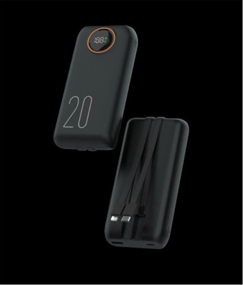 Snapron SNP-3013 20.000 Mah LCD Ekran Dahili Kablolu 22.5w Hızlı Şarj Powerbank