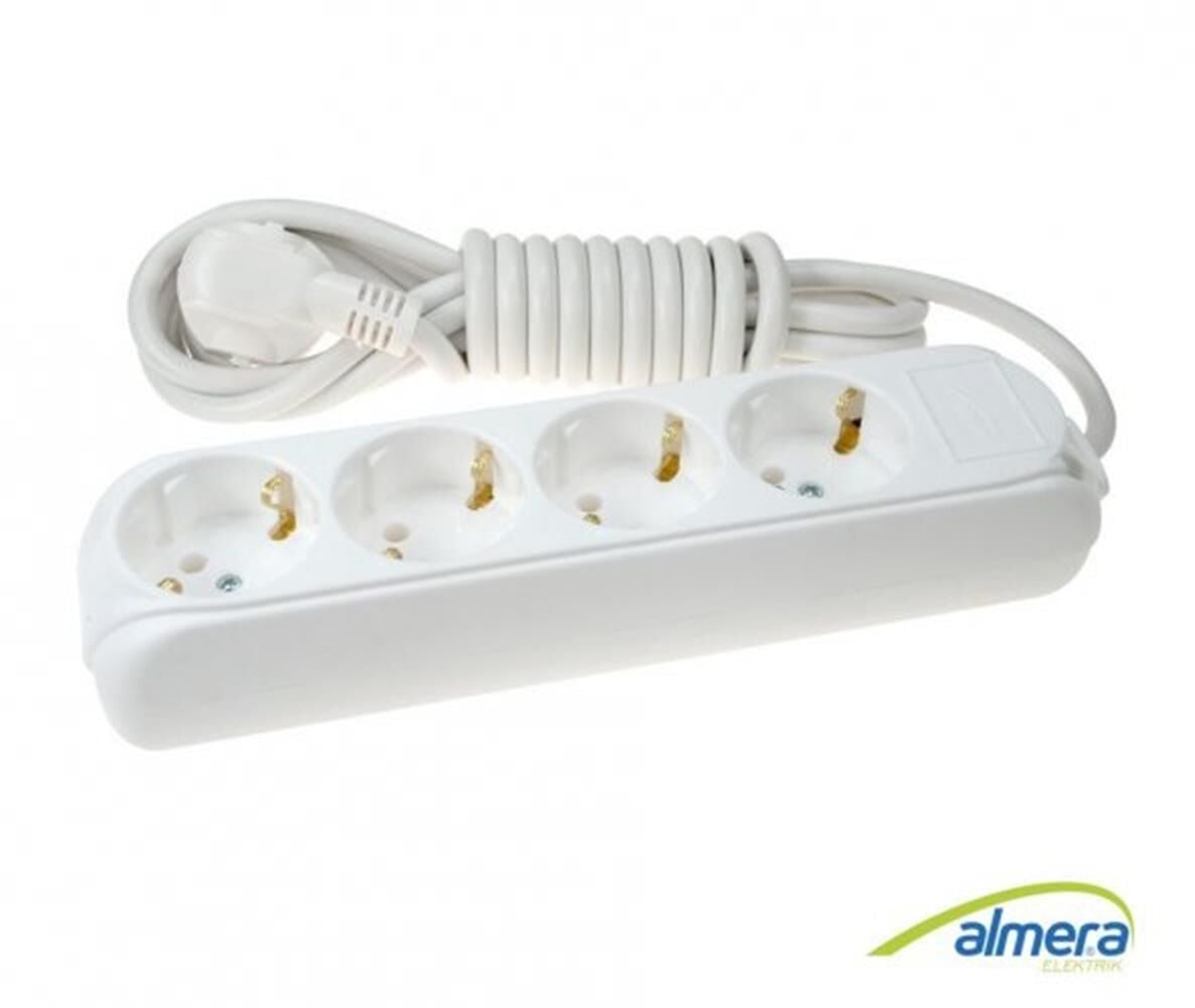 Almera 4lü 3mt Topraklı Priz (9240203)