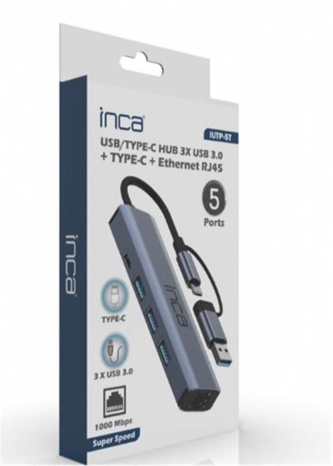 INCA IUTP-5T 5 Gbps USB 3.0 Port USB 2.0-1.1 Çoklayıcı