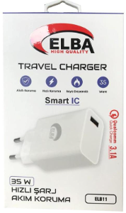 Elba ELB11 Elb-35w USB 35w Hızlı Şarj Akım Koruma EV Şarj Kafa