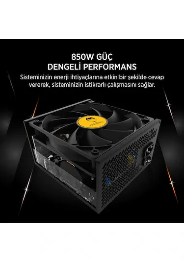 James Donkey JDP850 APFC 12cm 80+ Bronze 850W PSU Güç Kaynağı