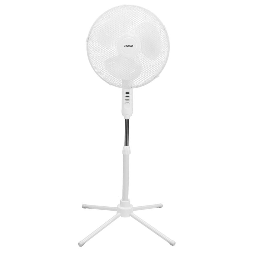 Everest FAN10 EcoWind Beyaz Metal Yıldız Ayak 3 Bıçaklı Vantilatör- Pervanesi 16'' Maks 45W 3 Kademe