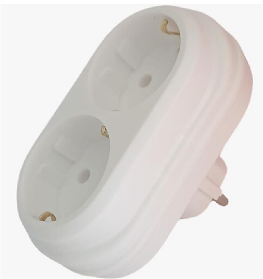 Mutlusan İkili Topraklı Fiş-Priz Düz Tip Beyaz (001 170 033006 00 00)