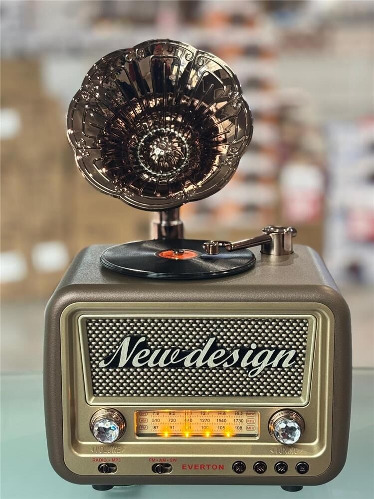 Everton Rt-609  Bluetooth Fm-Usb-Tf-Aux  Şarjlı Nostaljik Radyo