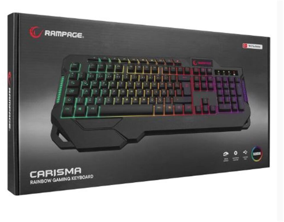 Rampage KB-R46 CARISMA USB Rainbow Aydınlatmalı Q Gaming Oyuncu Klavye
