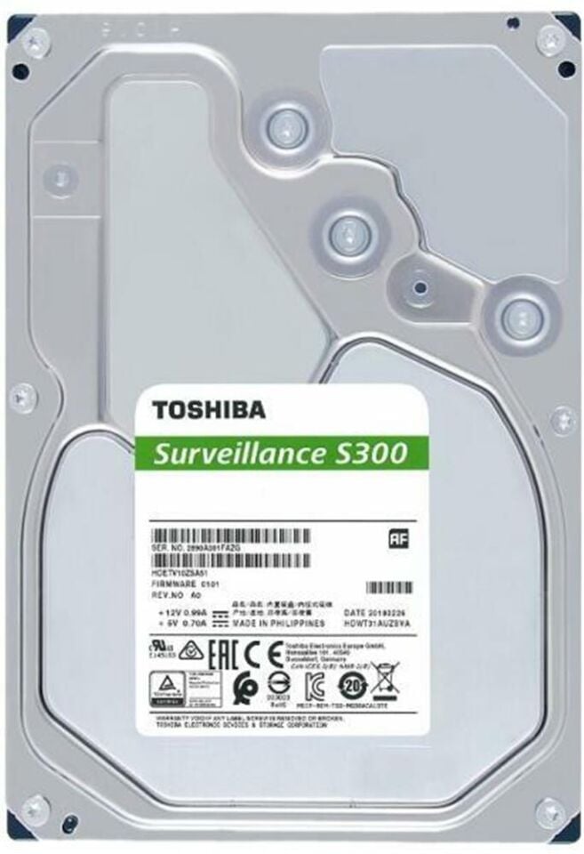 Toshiba 6TB HDWT860UZSVA 3.5 S300 5400RPM 256MB SATA3 Güvenlik 7-24 Harddisk