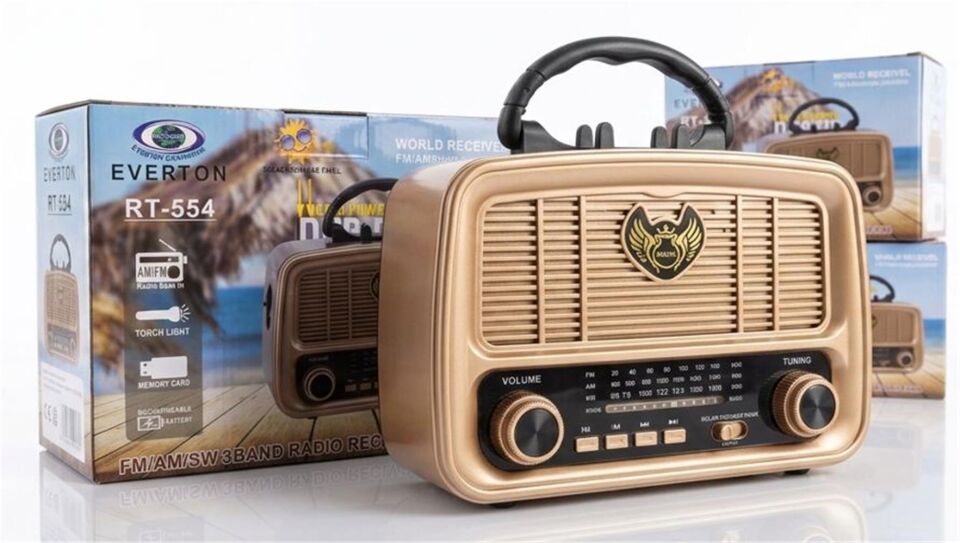 Everton Rt-554  Bluetooth Fm-Usb-Tf-Aux Şarjlı Nostaljik Radyo
