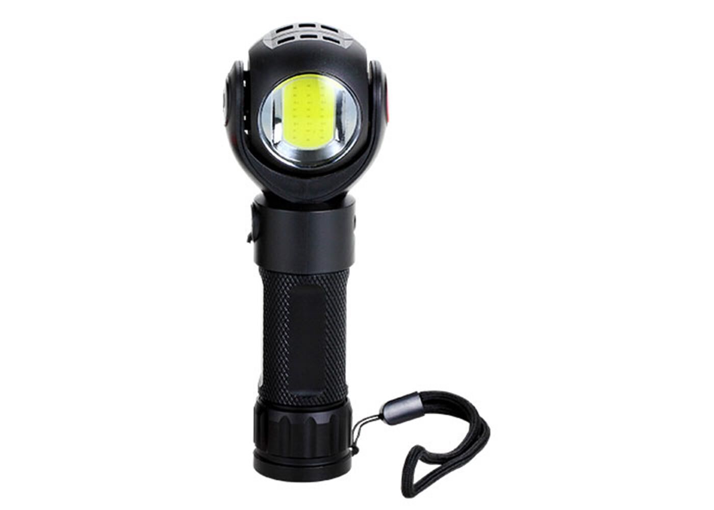 S-link SL-F860 3W Cob+3W Led Pilli Dönebilen Çift Başlıklı Manyetik Tutuculu El Feneri