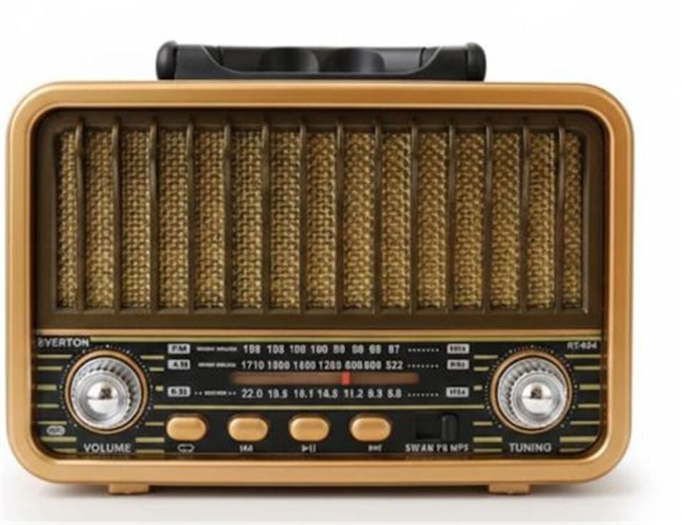 Everton Rt-834 Bluetooth Radyo-TF card-usb-Kumandalı Nostaljik Radyo Solar Güneş Panelli
