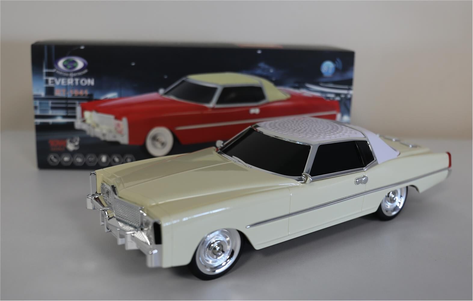 EVERTON RT-1941 Bej Arabalı  Bluetooth Fm-Usb-Tf-Aux Şarjlı Nostaljik Radyo