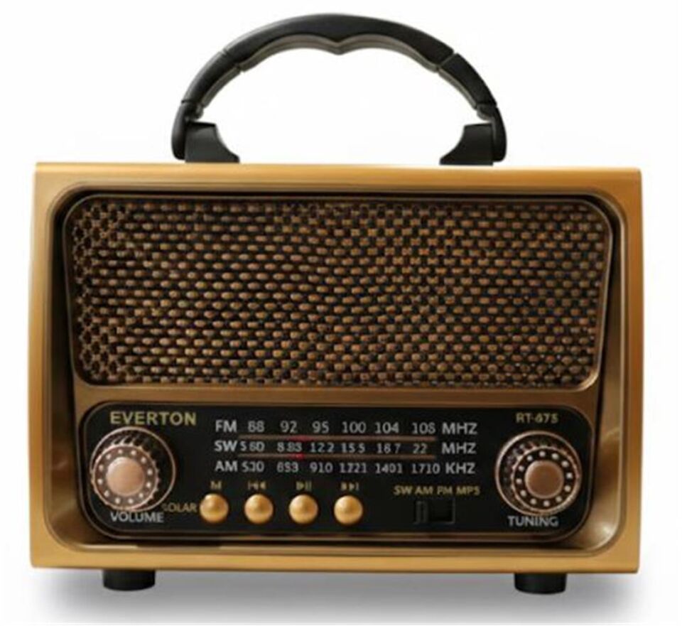 Everton Rt-675  Bluetooth Fm-Usb-Tf-Aux Şarjlı Solar Nostaljik Radyo