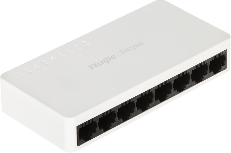 Ruijie Reyee RG-ES08F 8 Portlu, 10-100 Fast Ethernet Tak Çalıştır Switch Plastik Kasa