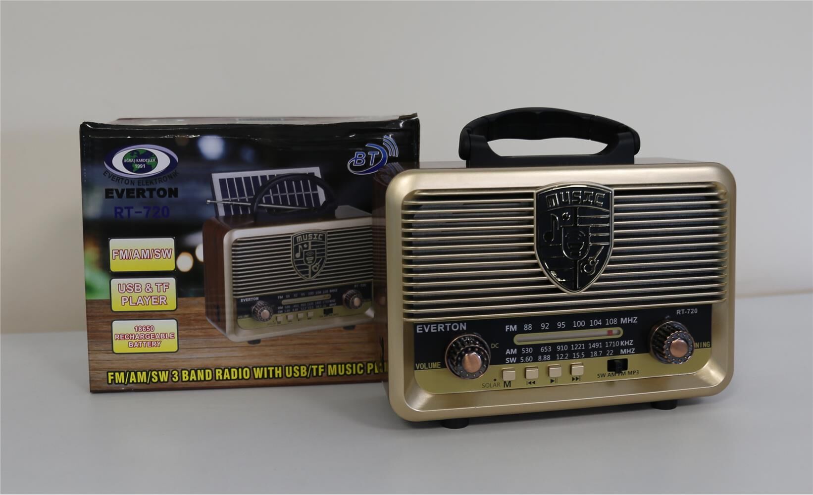 Everton RT-720 Bluetooth-USB-SD-FM Nostaljik Radyo