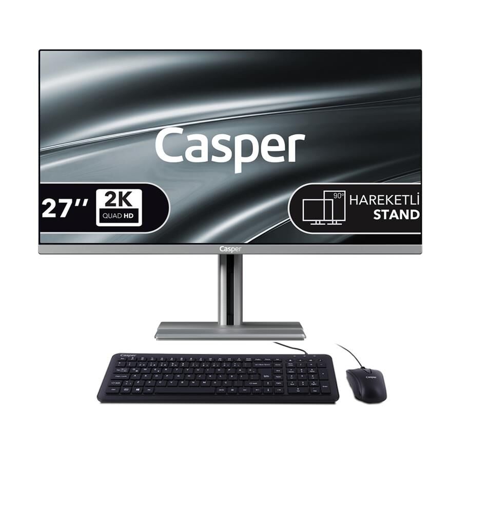 Casper Nirvana A97.1362-BE00X-V-G-K Gri i7 13620H 16GB 500GB NVME SSD 27'' Pivot FreeDOS All In One