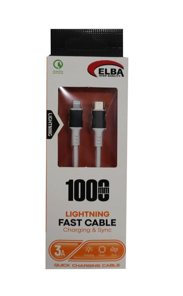 Elba Elb39 L20 Iphone To Type-c 1Mt Beyaz Şarj Kablosu Beyaz