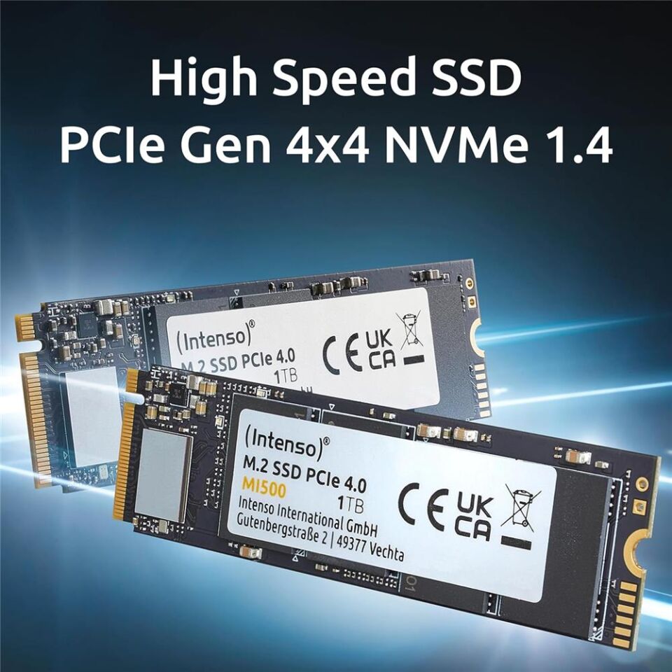 Intenso 500GB MI500 Gen.4x4 NVMe 1.4 SSD 5300MB-4000MB-s Ssd Harddisk Notebook