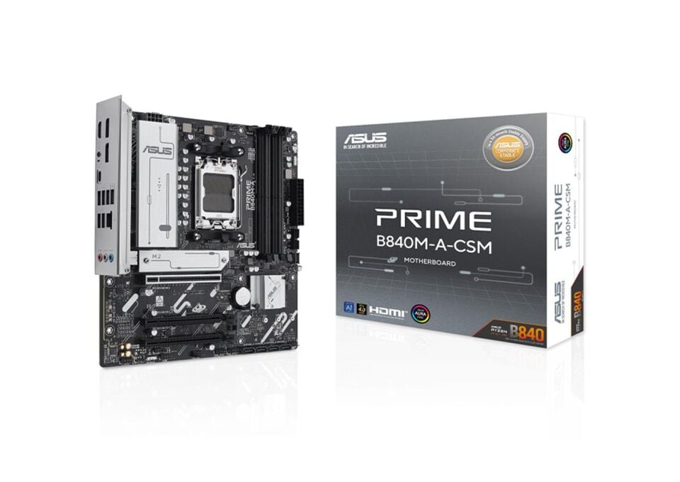 Asus Prime B840M-A-CSM Amd B840 Am5 Ddr5 7600 2Xdp Hdmı 3X M2 Usb3.2 Rgb Matx Anakart