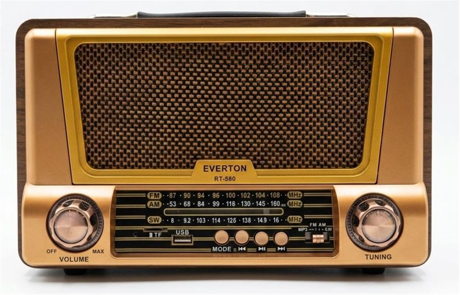 Everton Rt-580  Bluetooth Fm-Usb-Tf-Aux Şarjlı Nostaljik Radyo