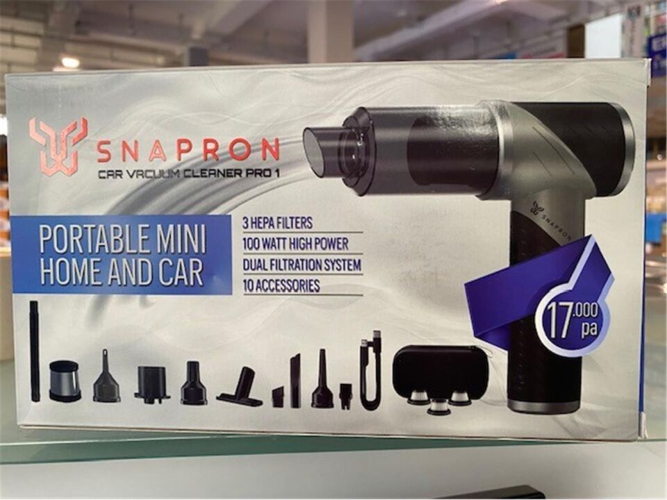 Snapron SNV-3000 17000PA 2000Mah 15in1 Güçlü Vakum Ve Üflemeli Şarjlı Katlanabilir Araç Süpürgesi