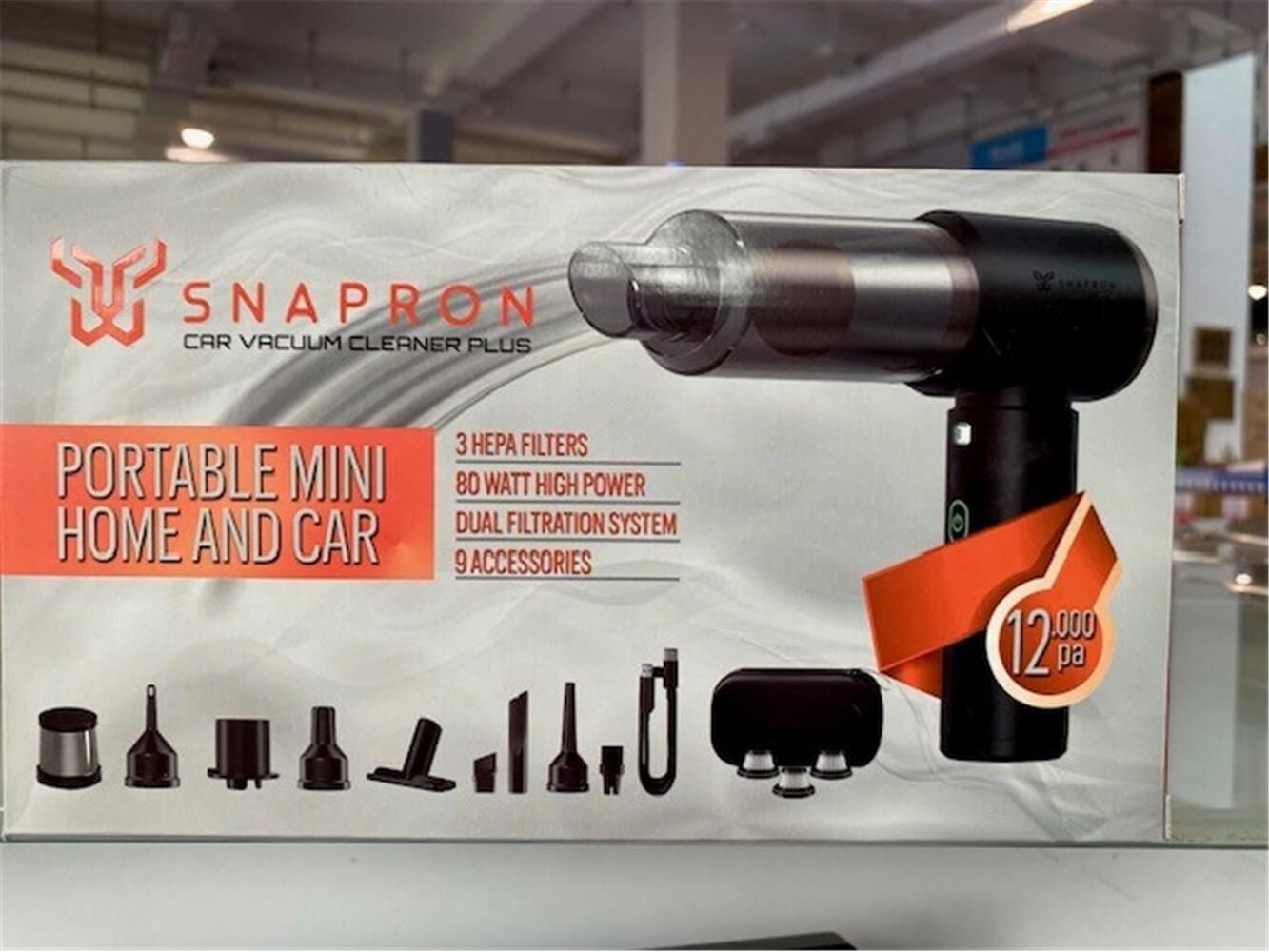 Snapron SNV-3002 12000PA 2000Mah 9in1 Güçlü Vakum Ve Üflemeli Şarjlı Katlanabilir Araç Süpürgesi